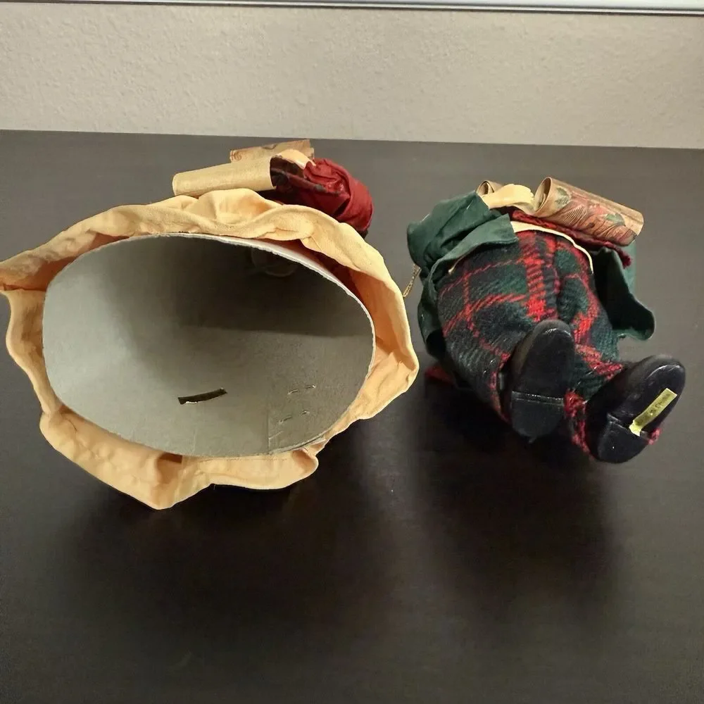Vintage‎ SANTA'S WORLD Kurt Adler CAROLER FAMILY Paper Mache Dolls Christmas